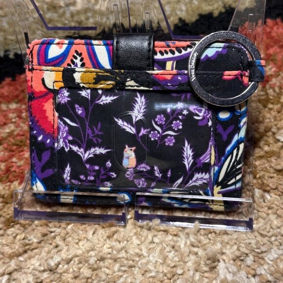 Vera Bradley Foxwood Pattern 2019 Snap Card Wallet Keyring Woodland Critters GUC - Picture 8 of 15